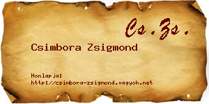 Csimbora Zsigmond névjegykártya